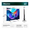 HISENSE 43A6S 4K UHD Smart LED TV 43"/108cm, 3840x2160, 3xHDMI/2xUSB/RJ45/Wifi 43A6S