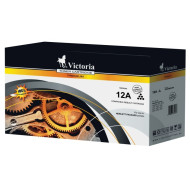 VICTORIA 12A Lézertoner LaserJet 1010, 1012, 1015 nyomtatókhoz, VICTORIA fekete, 4k