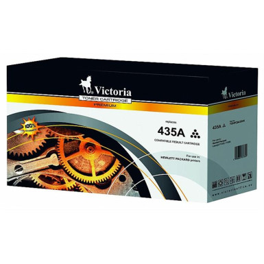 VICTORIA 435 Lézertoner LaserJet P1005, P1006 nyomtatókhoz, VICTORIA fekete, 1,5k