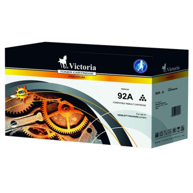 VICTORIA 92A Lézertoner LaserJet 1100, 1100A, 3200 nyomtatókhoz, VICTORIA fekete, 2,5k