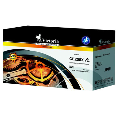 VICTORIA 255X Lézertoner LaserJet P3015 nyomtatóhoz, VICTORIA fekete, 12,5k