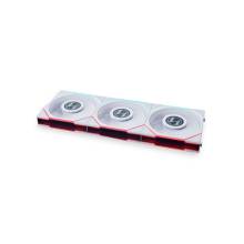 LIAN LI UNI Fan TL LCD Series 120mm - feh&eacute;r (3db + kontroller) 12TLLCD3W