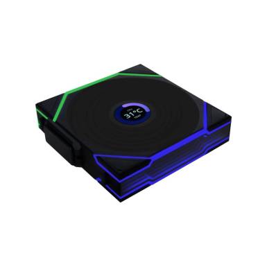Lian Li UNI FAN TL Wireless LCD 120 Reverse Blade rendszerhűtő - ARGB, PWM, 350-1900rpm, 31dBA, fekete 12RTLLCD1W1B Lian Li UNI FAN TL Wireless LCD 120 Reverse Blade rendszerhűtő - ARGB, PWM, 350-1900rpm, 31dBA, fekete 12RTLLCD1W1B
