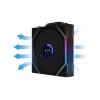 Lian Li UNI FAN TL Wireless LCD 120 Reverse Blade rendszerhűtő - ARGB, PWM, 350-1900rpm, 31dBA, fekete 12RTLLCD1W1B