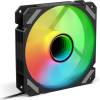Sharkoon Shark Mirror PWM RGB rendszerhűtő - 120mm, 500-1500rpm, fekete 4044951042449