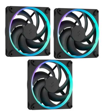 Fractal Design Momentum 14 RGB - rendszerventilátor, 140mm, 350-1800rpm, 28dBA, fekete, 3db-os készlet FD-F-MR1-1403 Fractal Design Momentum 14 RGB - rendszerventilátor, 140mm, 350-1800rpm, 28dBA, fekete, 3db-os készlet FD-F-MR1-1403