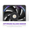 NZXT F120X rendszerhűtő - 120mm, RGB, 2400rpm, 41dBA, fekete RF-U12PN-B1