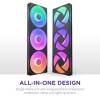 NZXT F420 RGB Core rendszerhűtő - 420mm-es egy keretes RGB ventilátoregység, fekete RF-U42HF-B1