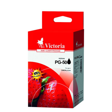 VICTORIA 50 Tintapatron Pixma iP2200, MP150, 160 nyomtatókhoz, VICTORIA fekete, 22ml