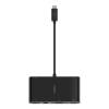 BELKIN USB-C to Gigabit Ethernet/ HDMI VGA/ USB-A Adapter 100W PD Black AVC004BTBK