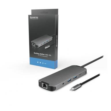 CHIEFTEC 9-in-1 USB-C Docking Station aluminium / plastic DSC-901 CHIEFTEC 9-in-1 USB-C Docking Station aluminium / plastic DSC-901