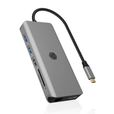 Raidsonic Icy Box IB-DK4061-CPD dokkol&oacute;&aacute;llom&aacute;s - 12-in-1, USB-C PD 100W, 2xHDMI 1x8K@30Hz vagy 2x4K@60Hz IB-DK4061-CPD