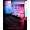 Raidsonic Icy Box IB-DK4062-CPD utaz&oacute; notebook-dokkol&oacute; 12-in-1, h&aacute;rom videokimenet (2db HDMI + 1db VGA) IB-DK4062-CPD