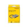 Delock USB Type-C adapter > HDMI 4K 30 Hz, USB Type-A és USB Type-C PD 2.0 90 W porttal 61071