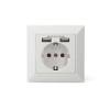 DIGITUS DA-70613 2xUSB 250V schuko süllyesztett fali aljzat DA-70613