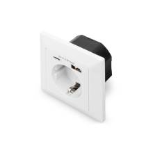 DIGITUS DA-70615 1x USB Type-C 1x Type-A 250V schuko s&uuml;llyesztett fali aljzat DA-70615