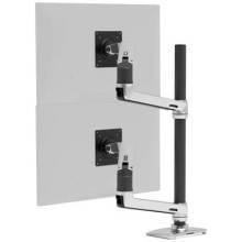 ERGOTRON LX Dual Stacking Arm, Tall Pole (polished aluminum) 45-549-026