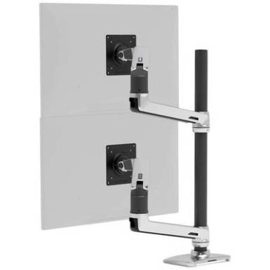 ERGOTRON LX Dual Stacking Arm, Tall Pole (polished aluminum) 45-549-026 ERGOTRON LX Dual Stacking Arm, Tall Pole (polished aluminum) 45-549-026