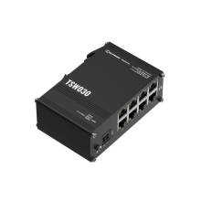 Teltonika 8 portos nem menedzselhető Ethernet switch, DIN s&iacute;n, alacsony fogyaszt&aacute;s, ipari TSW030