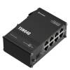 Teltonika 8 portos nem menedzselhető PoE switch, 240W, DIN s&iacute;n, ipari, plug and play TSW040