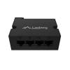 Lanberg DIN sínre szerelhető PoE extender, 1xPoE In 3xPoE Out, 100Mb Fast Ethernet, 30W DIN-FE4-AT-30W