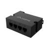 Lanberg DIN sínre szerelhető PoE extender, 1xPoE In 3xPoE Out, 100Mb Fast Ethernet, 30W DIN-FE4-AT-30W