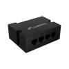 Lanberg DIN sínre szerelhető PoE extender, 1xPoE In 3xPoE Out, 100Mb Fast Ethernet, 30W DIN-FE4-AT-30W