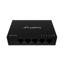 Lanberg 5 portos Gigabit Desktop Switch, f&eacute;mh&aacute;zas, 12V DSM1-1005