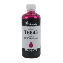 VICTORIA T6643 Tintapatron L100, 200mfp nyomtatókhoz, VICTORIA vörös, 100ml