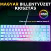 KEY-The G-Lab Gaming KEYZ HYDRO USB billentyűzet HU Feh&eacute;r RGB KEYZ-HYDROGEN-W/HU