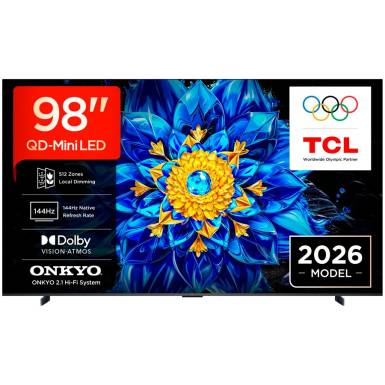 TCL 98P8L 98'' 4K HDR AiPQ Processor Built-in 2.4/5GHz Wi-Fi, MIMO DVB-C Pan EU 98P8L TCL 98P8L 98'' 4K HDR AiPQ Processor Built-in 2.4/5GHz Wi-Fi, MIMO DVB-C Pan EU 98P8L