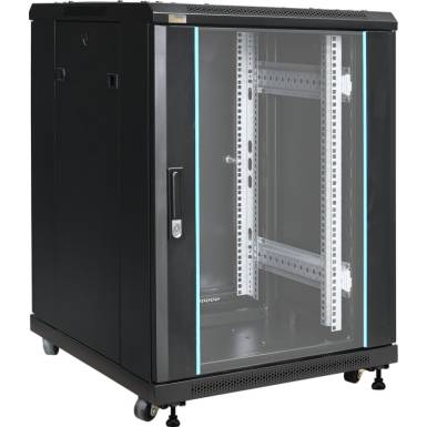 19" 15U 600x600 álló rack szekrény; lapraszerelt; fekete RS1566 19" 15U 600x600 álló rack szekrény; lapraszerelt; fekete RS1566