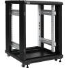 19" 15U 600x600 álló rack szekrény; lapraszerelt; fekete RS1566