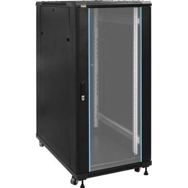 19" 27U 600x1000 álló rack szekrény; lapraszerelt; fekete RS2761 19" 27U 600x1000 álló rack szekrény; lapraszerelt; fekete RS2761