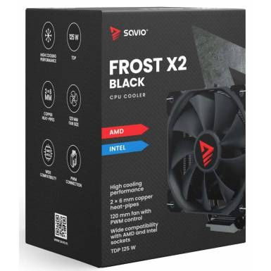 Savio Frost Black X2 CPU cooler FROSTBLACKX2 Savio Frost Black X2 CPU cooler FROSTBLACKX2