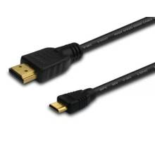 HDMI-mini HDMI kábel 1,5m aranyozott Savio CL-09 CL-09 HDMI-mini HDMI kábel 1,5m aranyozott Savio CL-09 CL-09