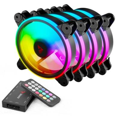 12cm ház cooler Savio FAN-01 RGB Fan Set (4db+vezérlő+távirányító) FAN-01 12cm ház cooler Savio FAN-01 RGB Fan Set (4db+vezérlő+távirányító) FAN-01