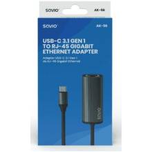 USB-C-->UTP 10/100/1000 átalakító (USB 3.0) Savio AK-56 AK-56 USB-C-->UTP 10/100/1000 átalakító (USB 3.0) Savio AK-56 AK-56