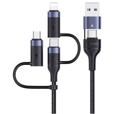 USB töltőkábel A+C - Lightning - microUSB - type-C 1,2m Usams SJ547USB01 SJ547USB01 USB töltőkábel A+C - Lightning - microUSB - type-C 1,2m Usams SJ547USB01 SJ547USB01