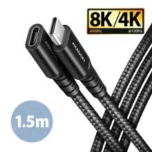 USB 3.2 C hosszabbító kábel 1,5m Axagon BUCM32-CF15AB BUCM32-CF15AB USB 3.2 C hosszabbító kábel 1,5m Axagon BUCM32-CF15AB BUCM32-CF15AB
