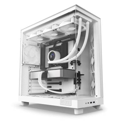 NZXT H6 Flow (2023) Tempered Glass Matte White CC-H61FW-01 NZXT H6 Flow (2023) Tempered Glass Matte White CC-H61FW-01