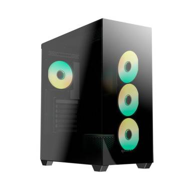 RaidMax i800 Chrome Tempered Glass Black I800CBF