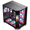 Rampage NOVA RGB Tempered Glass Black 42671