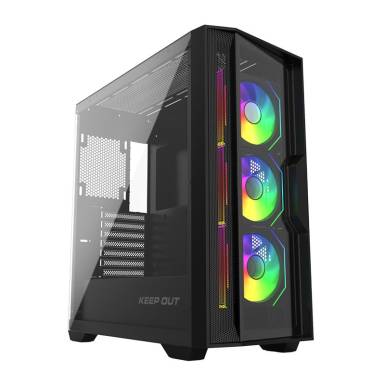 Keep Out XC-500 GLASS RGB Tempered Glass Black XC-500 GLASS Keep Out XC-500 GLASS RGB Tempered Glass Black XC-500 GLASS