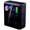 ADATA XPG Ház Midi ATX Valor AIR PLUS, 4x120mm RGB ventilátor, Tápegység nélkül, üvegfalú, fekete VALORAIRPLUSMTA-BKCWW
