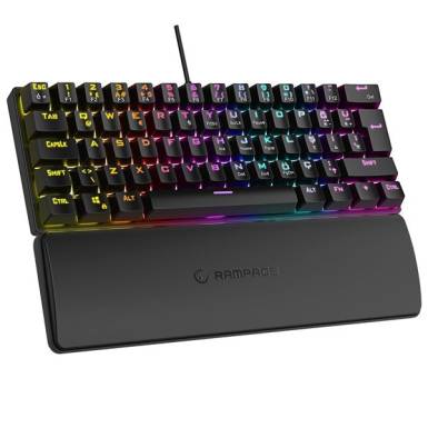 Rampage PLOWER K60 Mechanikus Gaming keyboard Black US 37257 Rampage PLOWER K60 Mechanikus Gaming keyboard Black US 37257