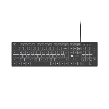 natec Herring Glow Keyboard Black US NKL-2342