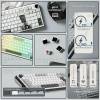 The G-Lab Keyz Elite 400 WG Keyboard White/Grey US KEYZELITE400WG/US