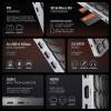 AXAGON HMC-KB-HU USB-C 5Gbps Keyboard 9in1 Hub Silver HU HMC-KB-HU