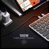 AXAGON HMC-KB-US USB-C 5Gbps Keyboard 9in1 Hub Silver US HMC-KB-US